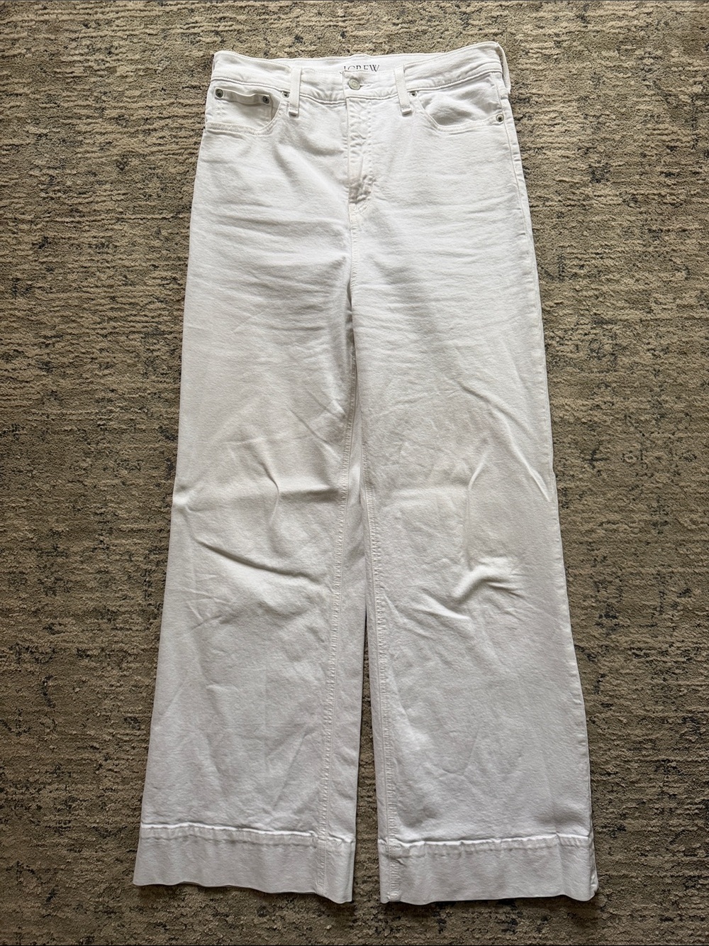 J. Crew White Wide-Leg Women's Jeans